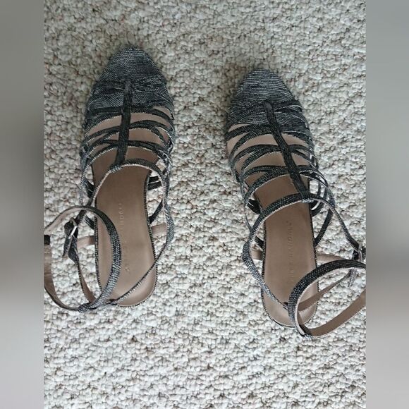 Loeffler Randall Black & white Strappy Sandals size 7.5 - Picture 3 of 12